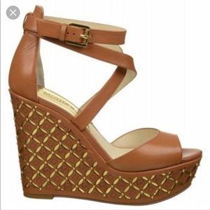 Michael Michael Kors wedges with gold detailing